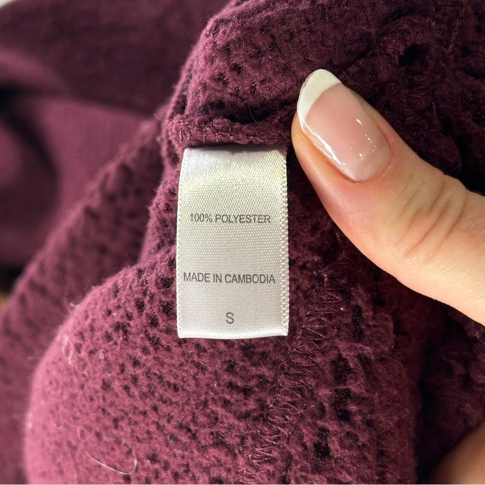 Koolaburra by UGG Sherpa Hoodie Cozy Quarter Zip Pullover Small - Picture 7 of 12